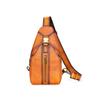 Bolsa de Couro de Vaca Natural Tingido Estilo Antigo Whatna de Ombro Único para Homens, 3 Formas, Transversal, Mini Bolsa de Corpo, Bolsa de Peito, Couro Genuíno, Grossa,