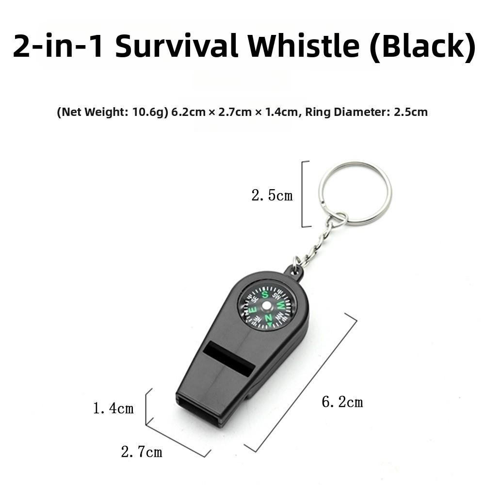 ABS Material Emergency Safety Tool 2in1 Loud Sound Whistle High Quality Outdoor Survival Whistle