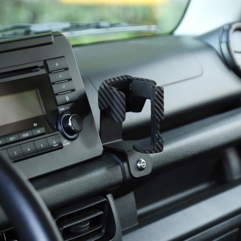 Car Cup Holder Mug Bottle Black ABS Phone Holder Stand Organizer Adjustable Mobile Phone Holder Screw On