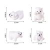 Mini Resin Polar Bear Ornaments 4pcs for Wholesome Creative Art and Decoration Projects