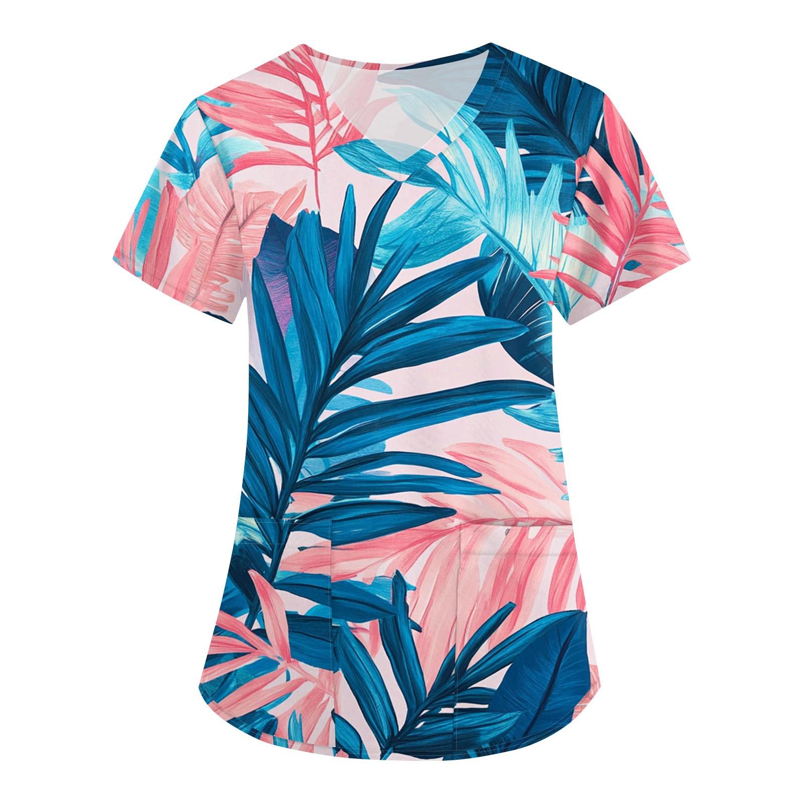 Женская печатная униформа рабочая униформа с V-образным вырезом и карманами защитная униформа защитная униформа M