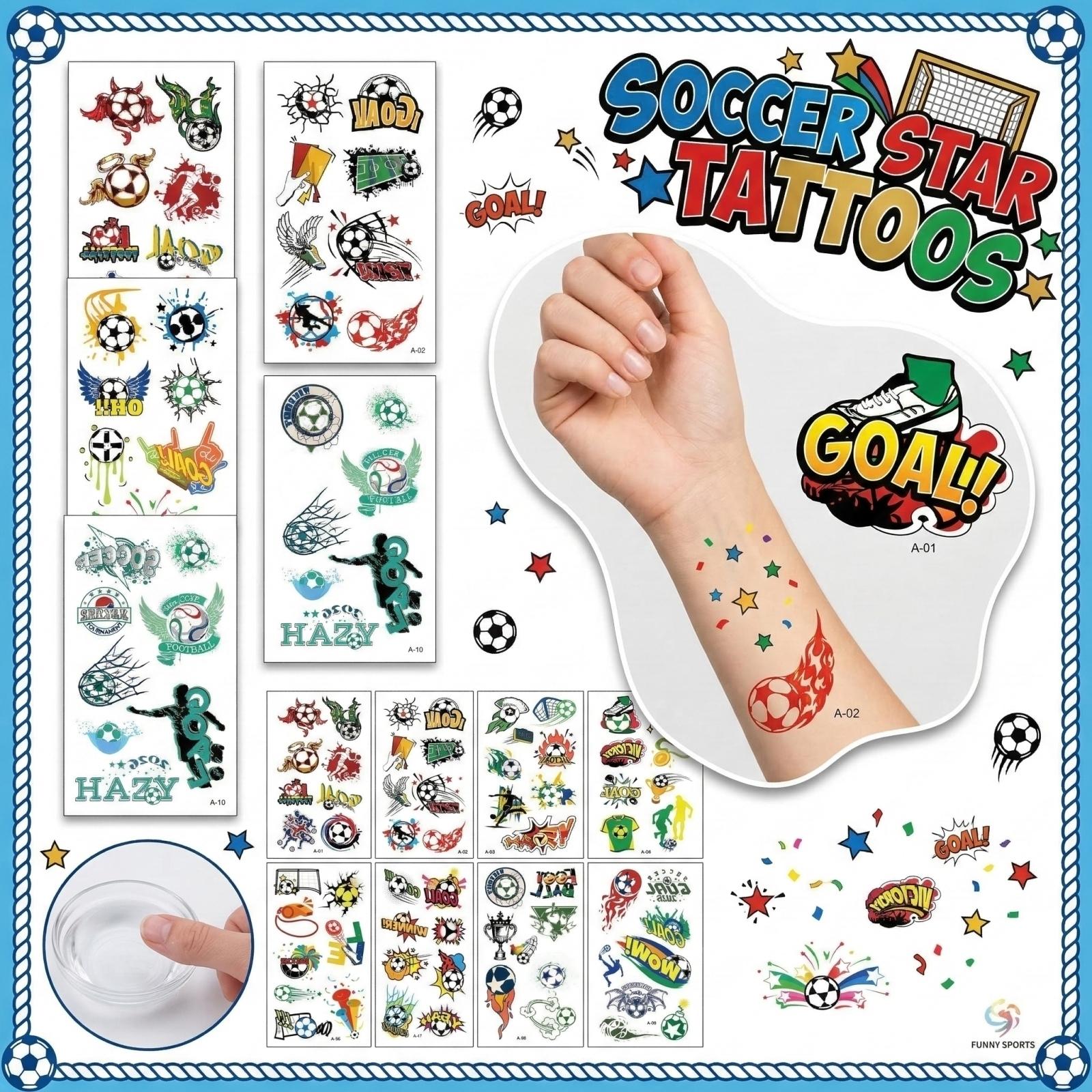 10 Наклеек Мультяшная Футбольная Серия one size