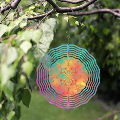 10 Inch Metal Wind Spinner Garden Decor 360 Degree Rotating Outdoor Hanging Wind Chime for Lawn Balcony Yard No Electricity Needed Gift