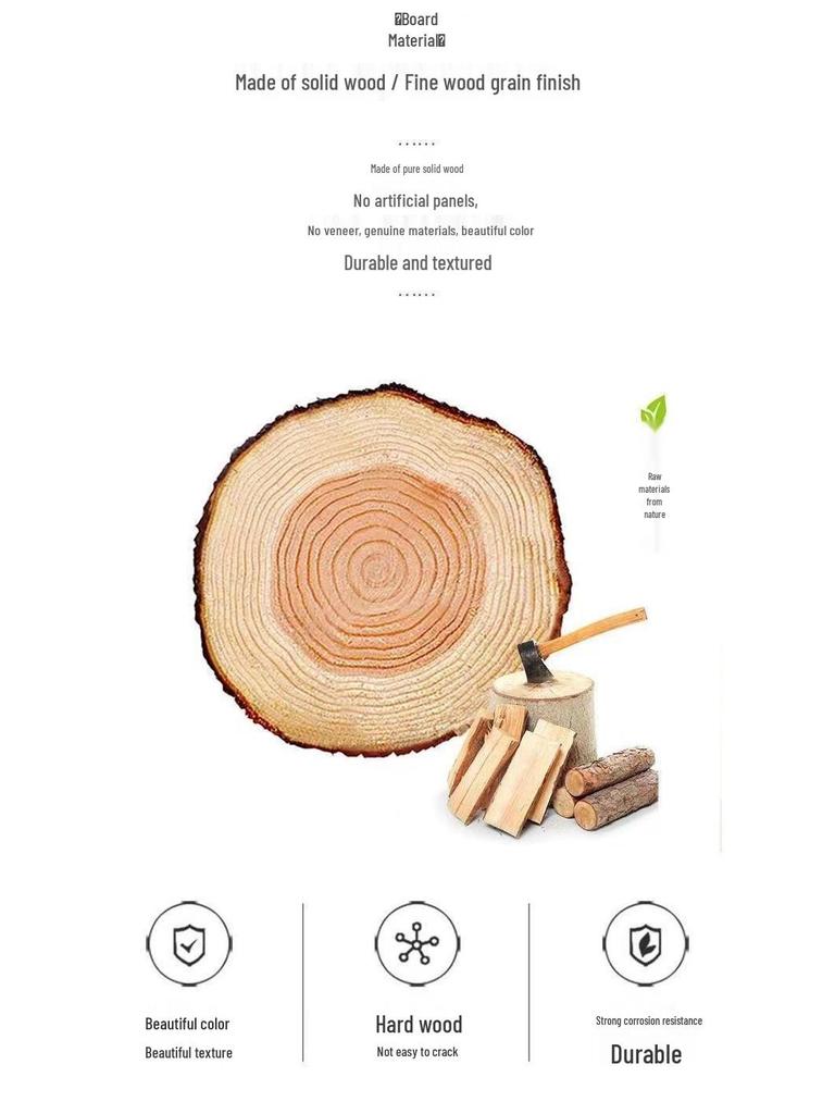 Solid Wood No-Punch Wall Shelf for Living Room or Bedroom - Snack Partition & Display