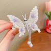 Kids' Butterfly Tassel Hair Clip with Pearls & Diamonds for Girls