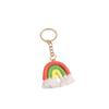 Pretty Three Color Rainbow Key Chain Fashion Knitted Rainbow Keychain  Girl