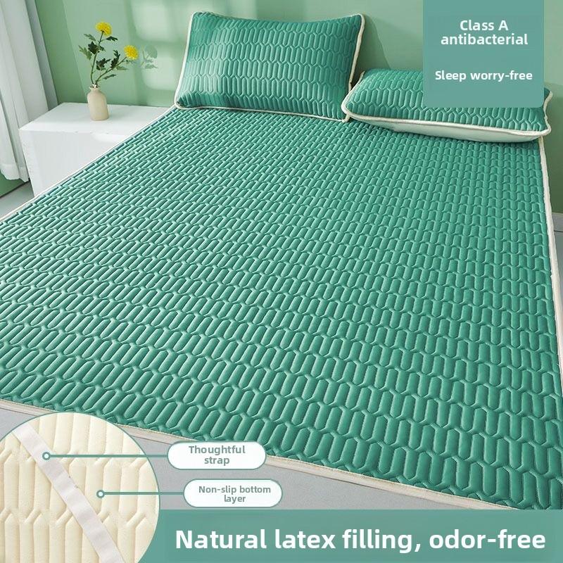 Summer Latex Cool Mat Ice Silk Bedding Single Student Dormitory Bed Sheet Cooling Sensation Mattress Cover Folding Style