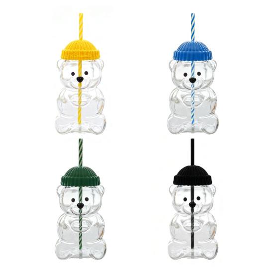 Bjørn Drikkekopp Søt Kaffekopp 20oz Morsomme Glasskopper for Kaffe Melk Te Juice Varmebestandig Glass for Selskaper Hjemmekontor