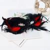 Feather Masquerade Masque for Women Gothic Half Face Masque for Venetian Cosplay Party Halloween Mardi Gras Christmas