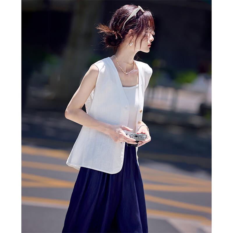 

Women s Lightweight Flax-Blend Vest XL