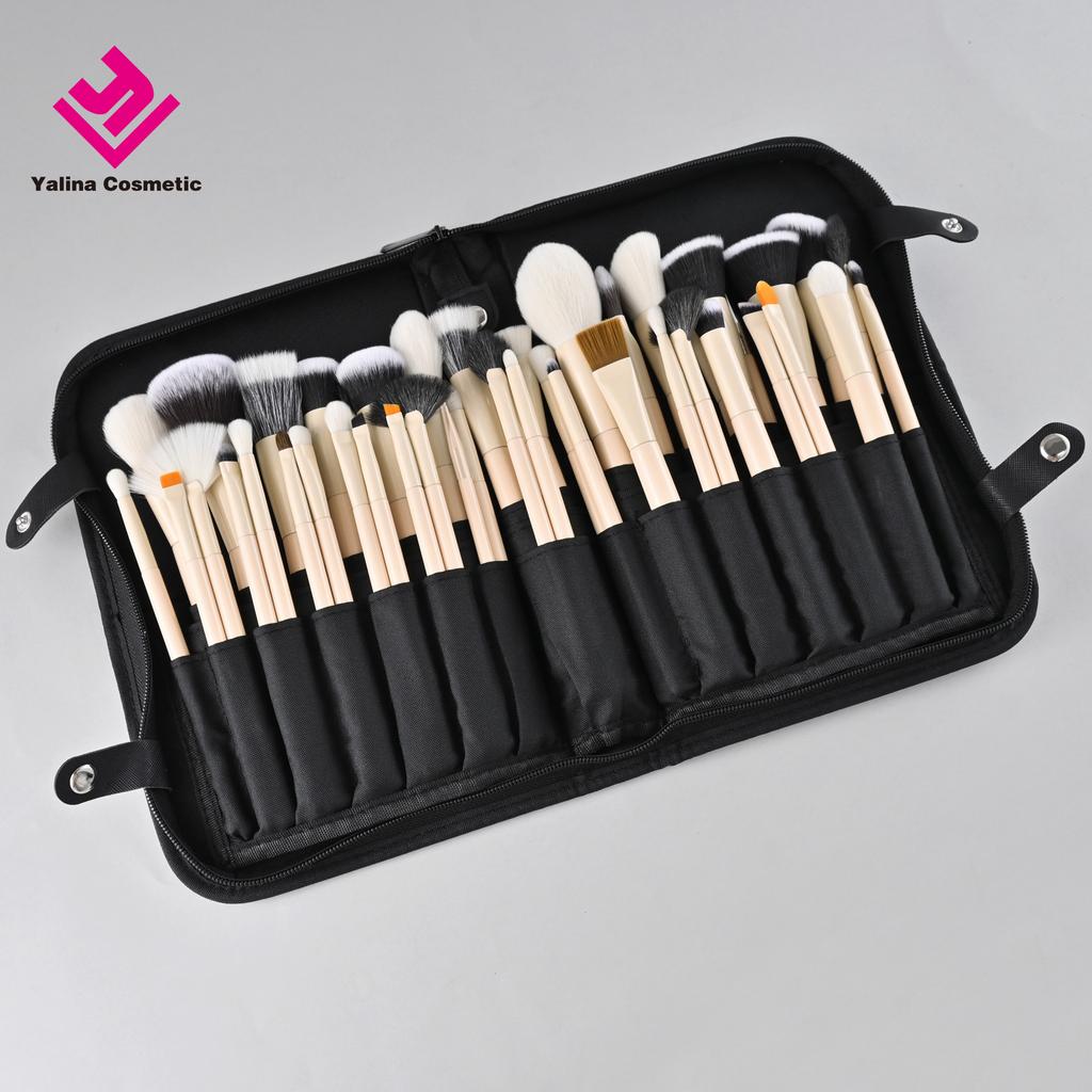 Custom Logo Professional Makeup Brush Set 42pcs Vegan Synthetic Soft Luxury Private Label Makeup Brush Sets