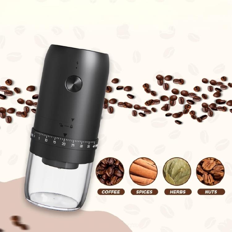 Portable Coffee Mill Coffee Grinder Rechargeable Grinding Machine Plastic Texture Suitable for Convenient Outdoor Use