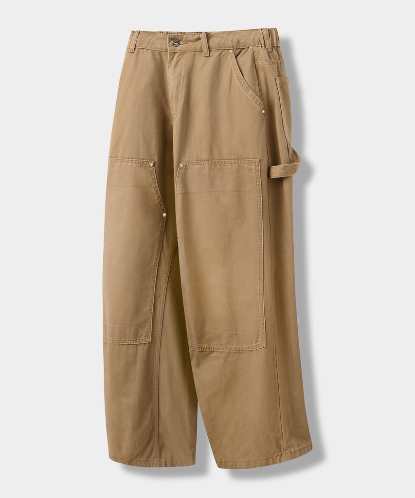 Dimiteulibeullaeg Double Knee Work Pants_Beige