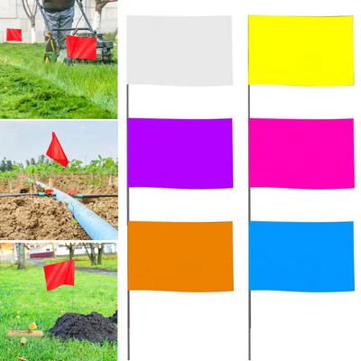 Small Yard Flags Pvc Marker Signs 100pcs Waterproof Pvc Landscape Marking Flags for Lawn Sprinkler for Landscaping for Yard