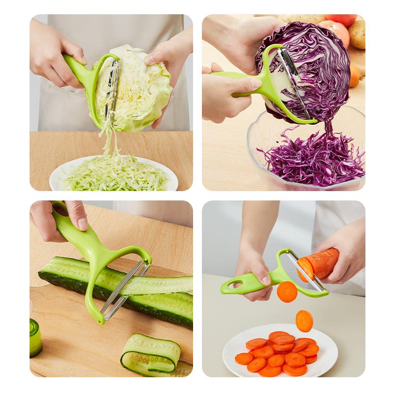 Pelador Verduras Frutas Acero Inoxidable Ralladores Col Repollo Ensalada Patata Cortador Accesorios de Cocina Herramientas de Cocina Boca Ancha