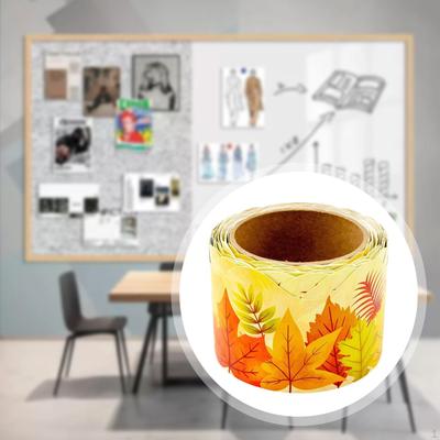 Fall Bulletin Board Borders Leaves Die Cut 32.8ft Trim Border Roll