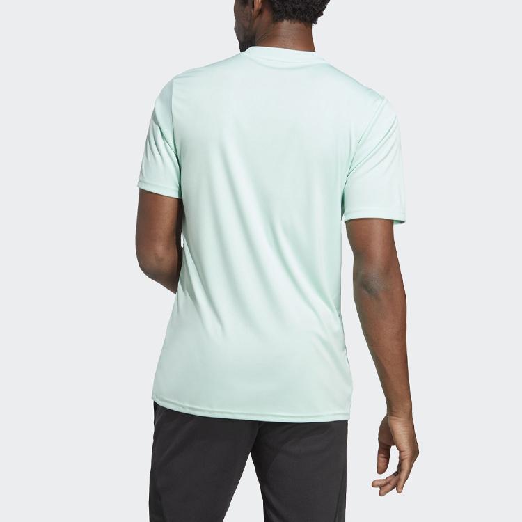 Adidas Team Icon 23 Geometric Pattern Print V-Neck Short Sleeve Soccer Jersey Men Tops Green IC1252