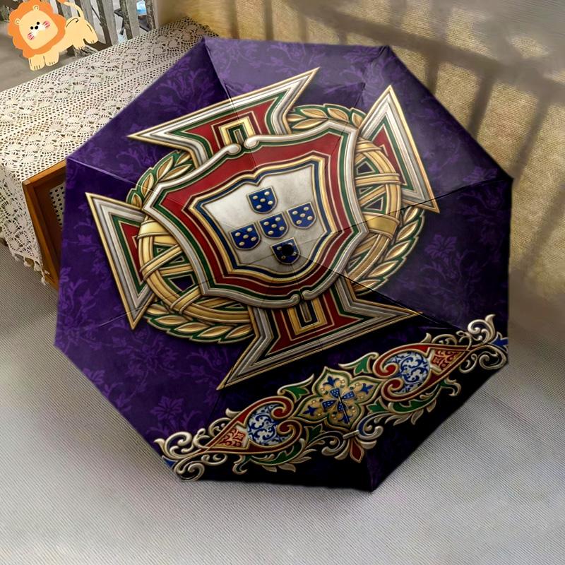 Royal Emblem Nautical Pride Folding umbrella Suitable for all seasons Suitable for all seasons Gift Three folds printing