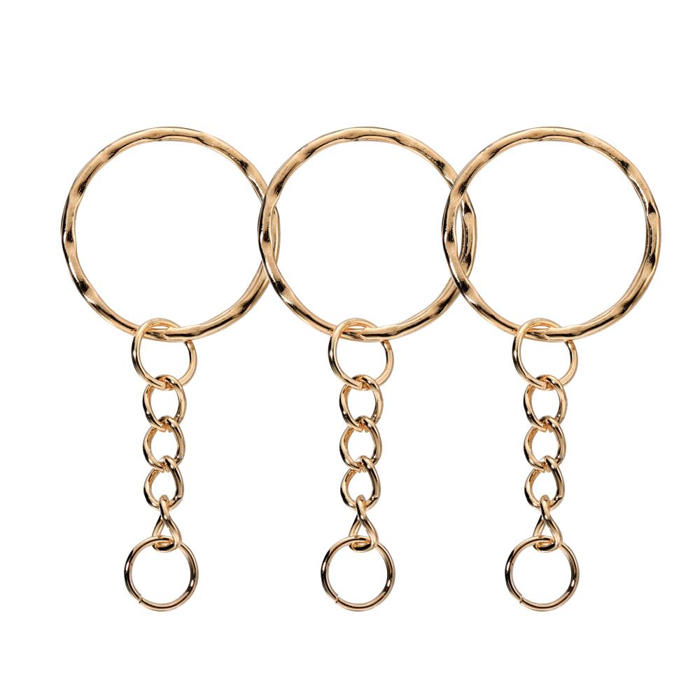 50Pcs/Lot Key Ring Key Chain Round Split Keyfob Keyrings With Jump Ring For Keychain Pendants DIY Jewelry Making Accessories