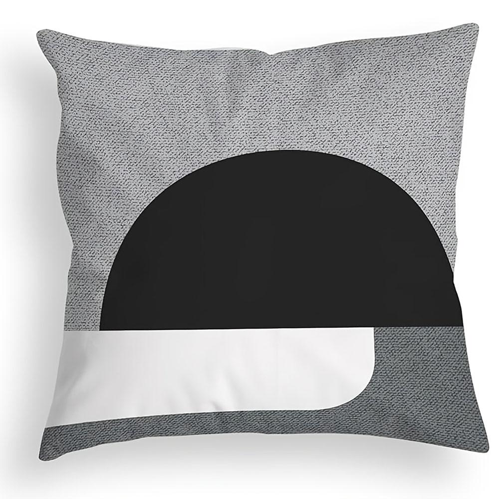 

Black White Minimalist Fashion Modern StyleCover Bedroom Sofa Decoration Polyester Cushion Cover with Zipper 16x16Inch