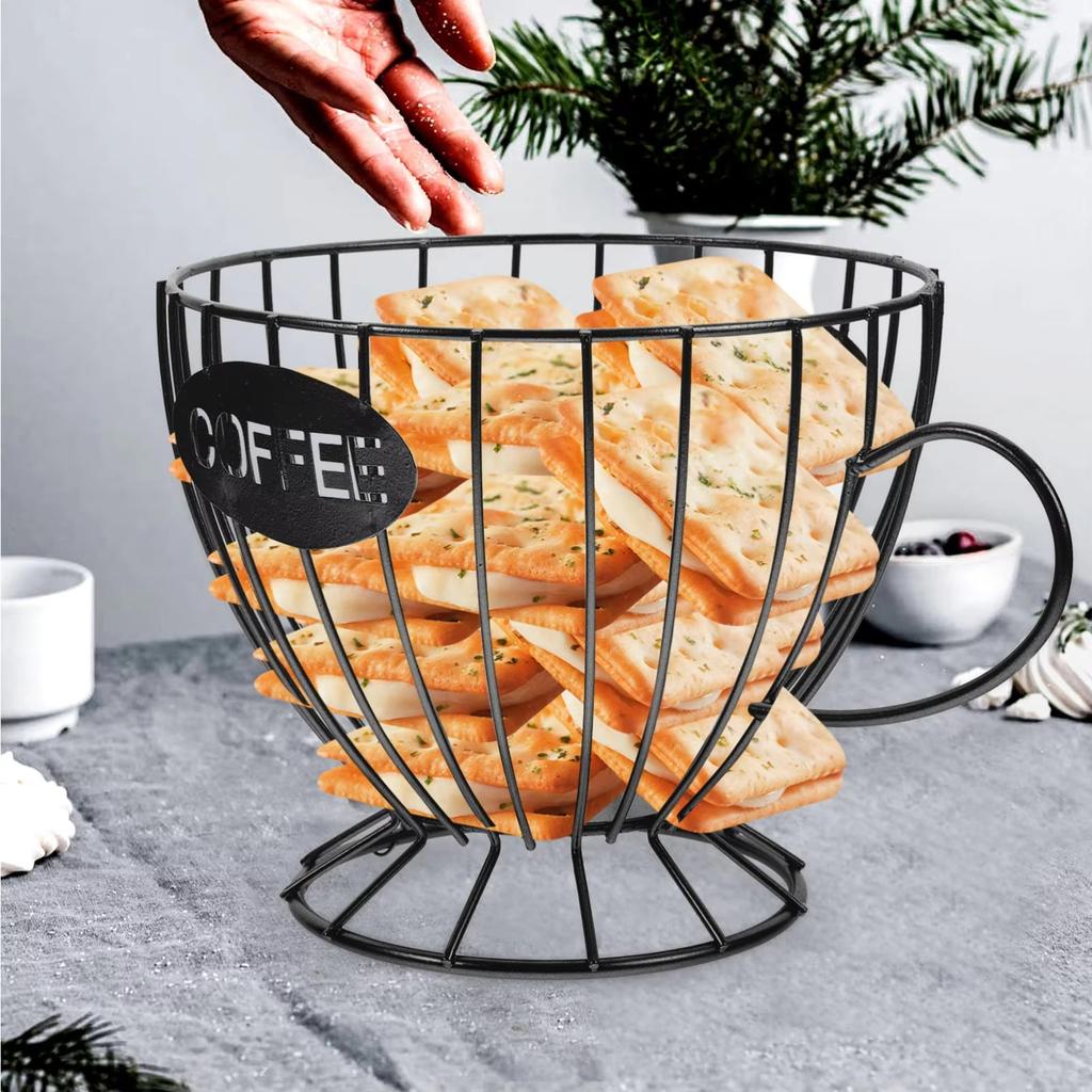 Metal Coffee Capsule Holder Display Rack Coffee Pod Organizer Coffee Shop Bar Display Large Capacity Kitchen Storage Accessories