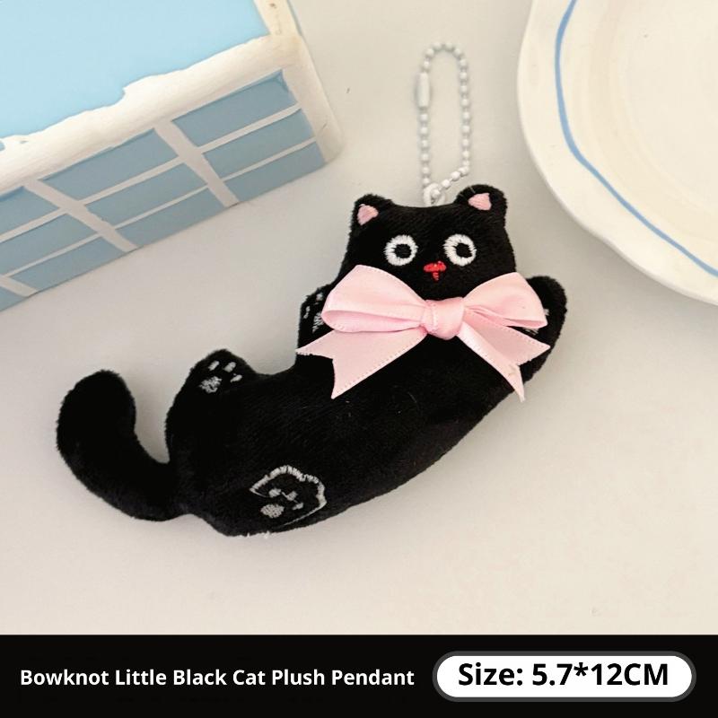 Cute Cartoon Plush Animal Keychains Kawaii Puppies Kittens & Bear Doll Charms Backpack Hanging Pendants Accessory Gifts