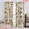 2D Flat Printing 2pcs Curtain Boho Garden of Nostalgia Branches Leaves Blackout Polyester Wall Decor for Holiday Family Party