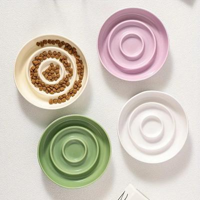 Ceramic Cat Slow Food Bowl for Small Dogs Anti-Choking Pet Supply Dishwasher Safe Dog Bowls for Water And Food