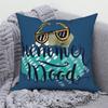 Home Sofa Office Cushion Pillowcase  Summer Vacation Alphabet Printed