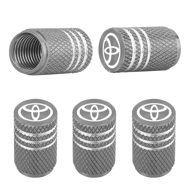 

Car exterior annual inspection sticker Car Wheel Tire Valve Caps Air Stem Covers For Toyota chr Corolla Camry rav4 Yaris hilux