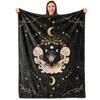 Bohemian Blanket Halloween Gothic Flannel Light Blanket Suitable for Home Office Sofa Decoration