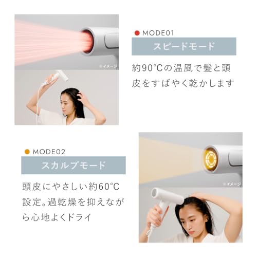 New Model: FESTINO Festino Shiny Moist Hair Dryer Re, Shiny Hair, High Airflow, Fast Drying, Lightweight, Negative Ion, Far Infrared, Powerful, Low-Te