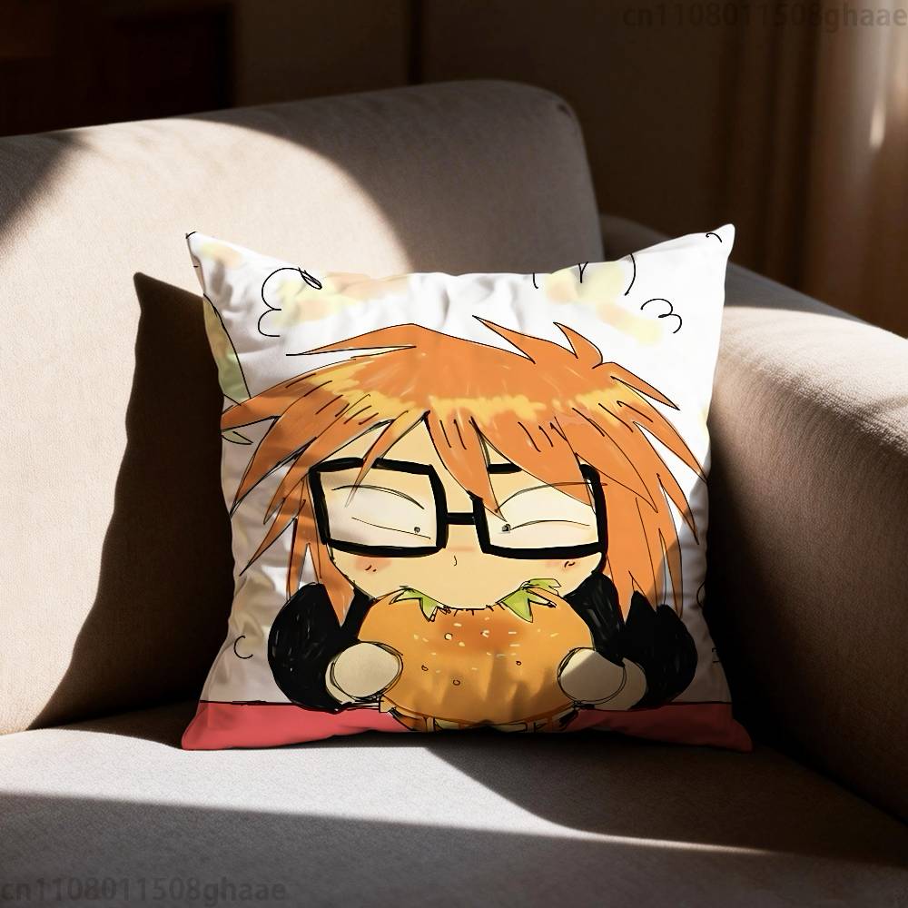 RRanfren Anime Pillow Case Pillow Case Living Room Sofa Cushion Cover Suitable For Home Bedroom Room Decoration