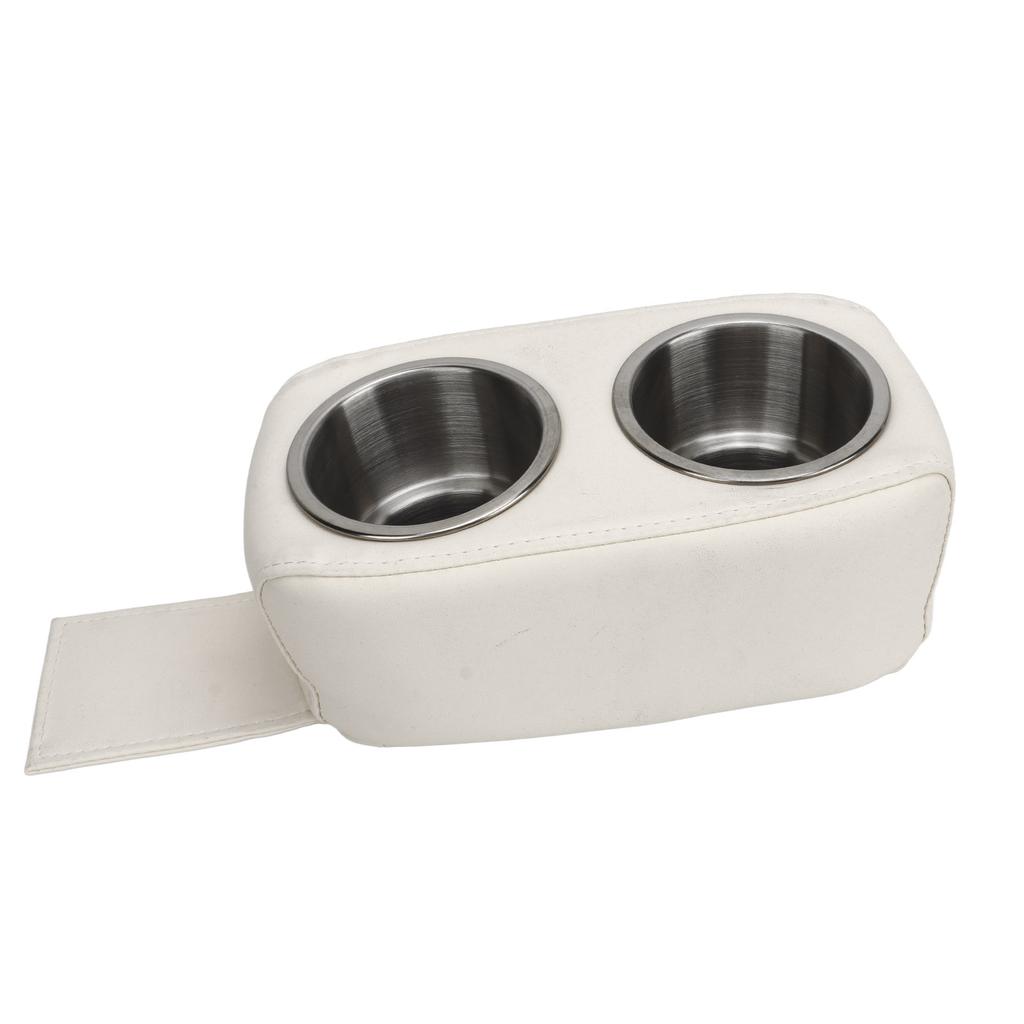 Pontong Koppholder med Dobbel Rustfritt Stål Koppholder Bærbar Drikkeflaskeholder for Bobil Yachet Båt Bil