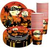 Halloween Feiertagsparty Partyarrangement Pappbecher Pappteller Kürbis Fledermaus Papiergeschirr Anpassung