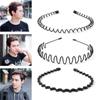 Hair Styling Tool Alice Style Black Head Hoop Sports Metal Hairband Wavy Headband Casual Headwear