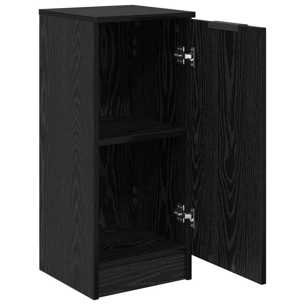 Sideboard In Black Oak Look 30 X 30 X 70 Cm Particleboard
