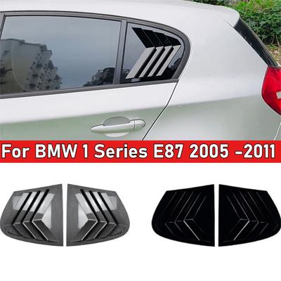 ABS 2PCS Rear Side Window Trim Spoiler For BMW 1 Series E87 2005 -2011 Window Shutter Cover Louver Air Vents Accessories Parts