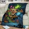 Game Hearthstone 3D tištěná umělecká fleecová přikrývka do postele Turistika Piknik Hrubá přikrývka přes postel Fleecová přikrývka