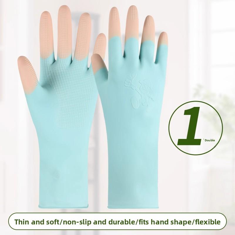 Dishwashing Gloves with Thickened Rubber Latex for Washing Clothes, Kitchen and Household Chores, and Waterproof Rubber