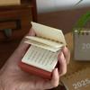 2025 Mini MUJI-Style Retro Desk Calendar | Punch Card & Lunar Features | Desktop Decoration & Ornaments