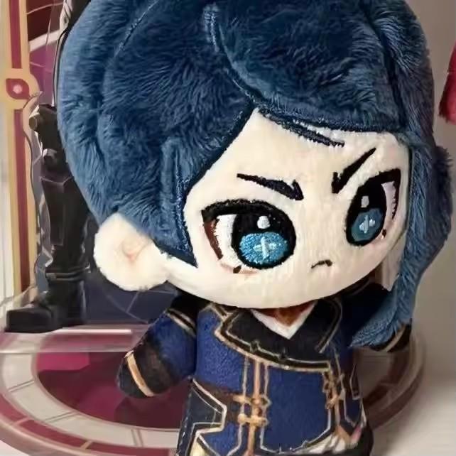 Nieuwe Arcane Vi Caitlyn Katoenen Pluche Pop 10cm Anime Figuur Knuffel Dubbele Stad Oorlog Hanger Decor Pluche Speelgoed Cadeau Voor Kinderen white