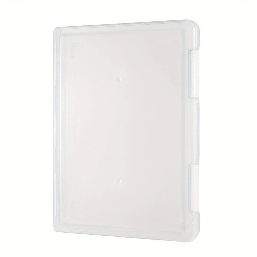 1pc Multi-layer Portable File Box, Portable Transparent File Box, A4 Plastic PP File Box , Waterproof Contract Storage Box