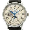 Used Orient Star Power Reserve Mechanical Moon Phase F7X6-UAC0 Watch Automatic Leather Silver Men's