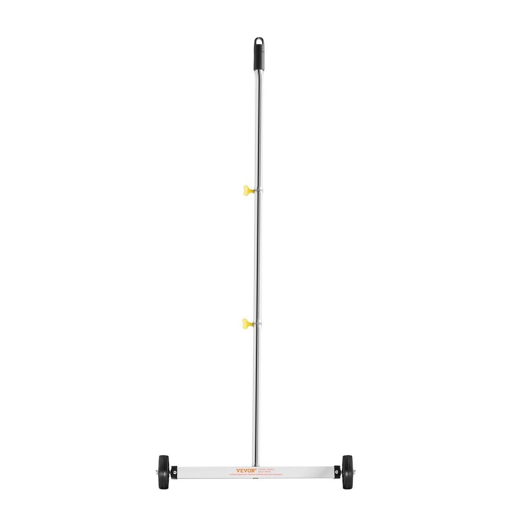 Magnetic Sweeper with Wheels, 43 cm, 4.5 kg Load Capacity, Lightweight Magnetic Pickup Sweeper with Adjustable Handle, Pick Up Nails and Screws, Easy