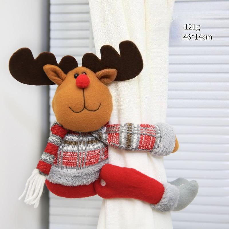 Christmas Creative Curtain Buckle Cartoon Doll Decoration Hotel Restaurant Decoration Doll Buckle Window Pendant