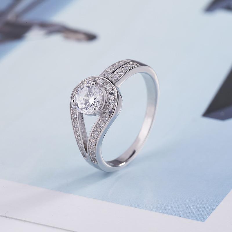 

SACE GEMS классическое кольцо из медного сплава с цирконом женские ювелирные изделия свадебный подарок для вечеринки open белый