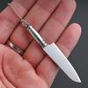 Mini Stainless Steel Sharp Blade Fixed Blade Knife Portable Pocket Keychain Unpacking Knife Camping Survival With Leather Case