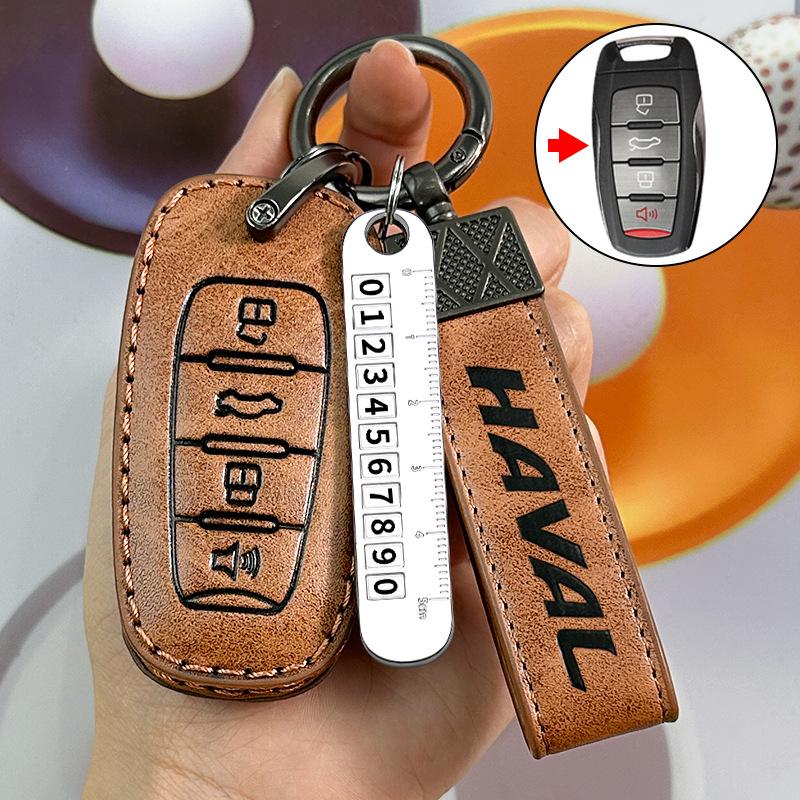 Haval Autoschlüsselhülle für H6, Big Dog, F7, Xiaolong MAX, Roter Hase, H5, Beast, H9 - High-End Tasche für 23 Modelle