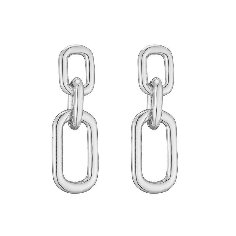 HECHENG,Creative Gold Color Geometric Irregular Hammered Earrings Vintage Twisted Hoop Earrings Set for Women Zircon